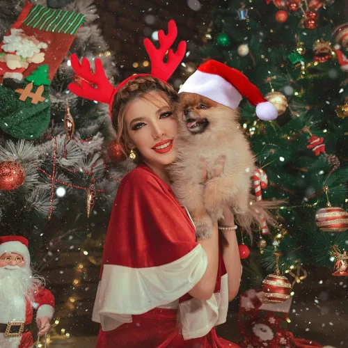 Vista 5 de TOPTIE 6 diademas de orejas de animales decoraciones de Navidad para adultos y niños aro de pelo de animales de safari de la selva para recuerdos