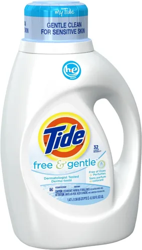 Vista 12 de Tide Free & Gentle - Detergente líquido suave para ropa, 64 cargas