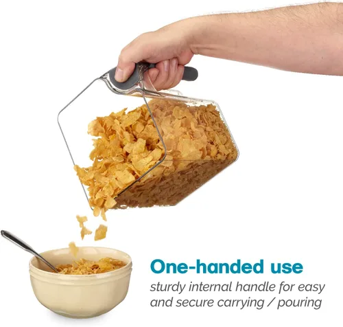 Vista 5 de Polder Handle-It - Recipiente de plástico sin BPA, contenedor apilable de almacenamiento de cocina, solución de almacenamiento de alimentos