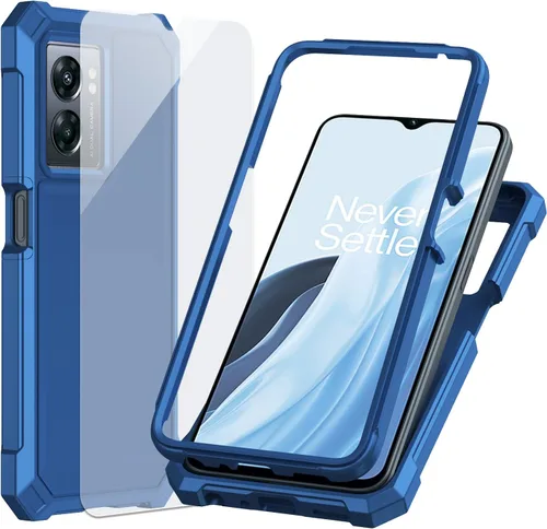 Vista 9 de Ailiber - Funda delgada para OnePlus Nord N300 5G, protector de pantalla Protector de poliuretano termoplástico resistente de doble capa a prueba