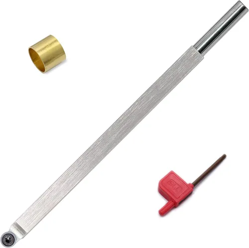 Vista 5 de Herramienta de torneado de madera con punta de carburo R8.9, acabado de herramienta de torno de madera de carburo hecho de acero inoxidable