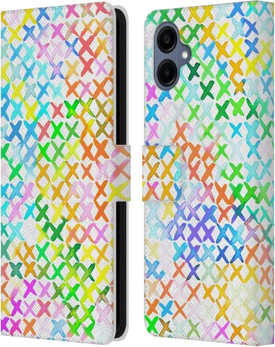 Vista 89 de Head Case Designs Officially Licensed Ninola Brushstrokes Multi Colorful Leather Wallet Case Compatible with Samsung Galaxy A07 4G