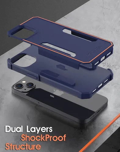 Vista 3 de Poetic Neon Series - Funda diseñada para iPhone 13 Mini, doble capa, resistente, resistente, ligera, delgada, a prueba de golpes, funda protectora