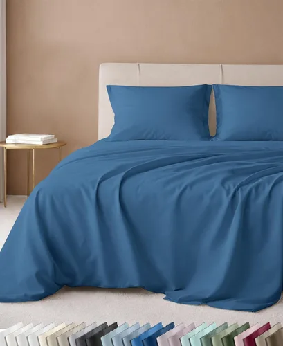 Vista 22 de California Design Den Juego de sábanas tamaño King, 100% algodón, sábanas lujosas de 600 hilos con bolsillo profundo, ropa de cama duradera con 16