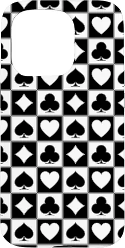 Vista 14 de Playing Card Suit, Hearts, Spades, Diamonds, Clubs, Poker Case for iPhone 17