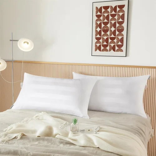 Vista 4 de dearfoams Almohadas de cama jacquard tamaño King, estándar/Queen, rayas jacquared 2