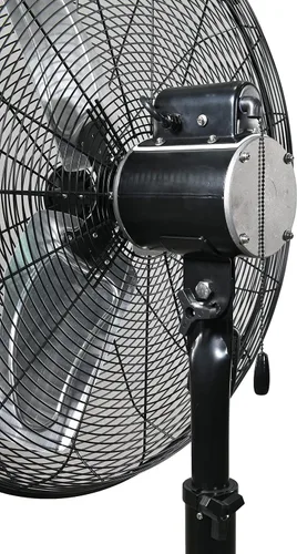 Vista 4 de K Tool International 77723; Ventilador de pedestal industrial resistente al agua IPX4 para exteriores, ventilador no oscilante de 24 pulgadas