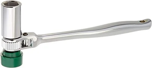Vista 2 de Wright Tool #4482 - Llave de andamio con mango de contorno de cabeza de pera, cabeza de martillo de cara suave, pata única, color plateado Enchufe