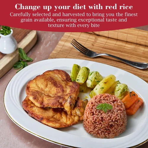 Vista 2 de Fusion Select Arroz rojo de 5 libras, arroz rojo de alta calidad, arroz de grano largo sin OMG, naturalmente sin gluten, arroz tailandés no pegajoso