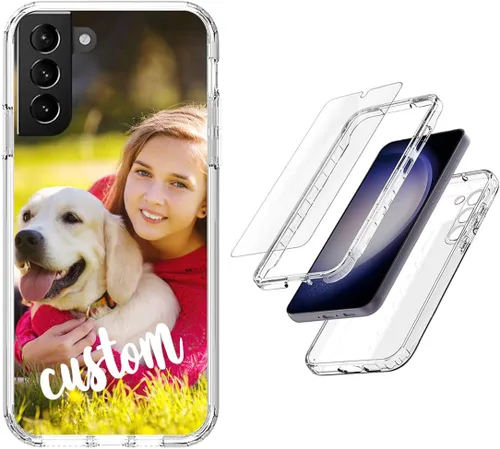 Vista 35 de Funda resistente personalizada para Samsung Galaxy S20 FE [protector de pantalla de vidrio templado] [carcasa de silicona suave] [parachoques de PC]