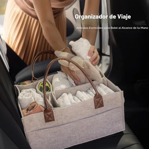 Vista 9 de Lily Miles Organizador de pañales para bebé, cesta de almacenamiento para recién nacidos, regalo neutro para baby shower, imprescindible