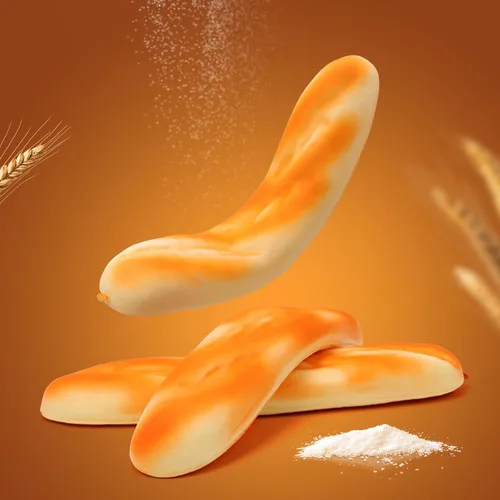Vista 6 de Gresorth 11 pulgadas PU Material Fake Cake Artificial Francés Largo Pan Decoración Modelo Cocina Juguetes Prop - 2pcs