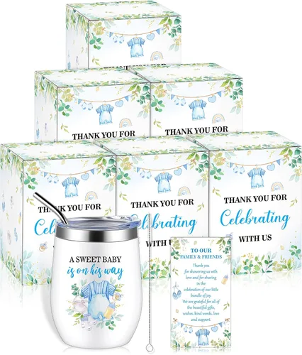Vista 15 de Hoolerry Juego de 6 tazas para baby shower, vaso de acero inoxidable de 12