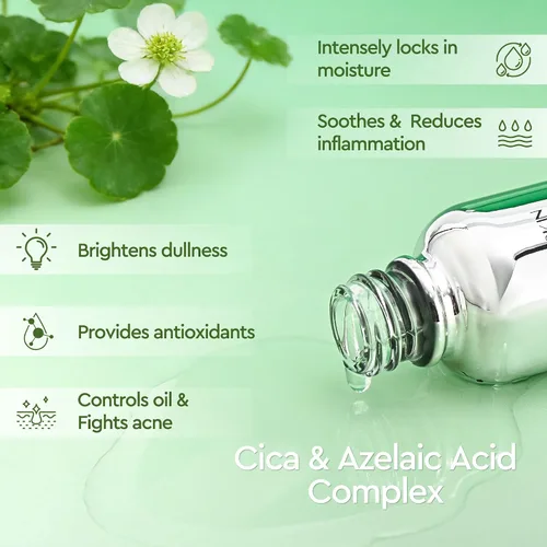 Vista 2 de Suero de ácido azelaico al 10% enrojecimiento calmante para la cara con niacinamida y centella asiática Tratamiento hidratante del acné para pieles