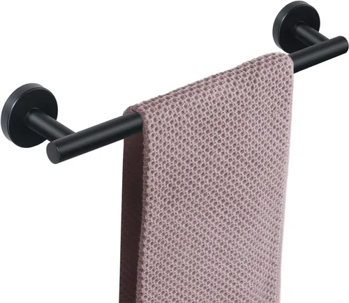 Vista 21 de NearMoon - Barra para toallas de baño, accesorios de baño de acero inoxidable, para toalla de ducha para baño, soporte de toalla montado en la pared