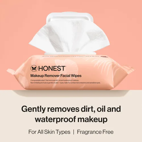 Vista 3 de Honest Beauty Extreme Length - Máscara de pestañas limpiadora voluminizadora + toallitas faciales desmaquillantes limpiadoras Seguro para pieles