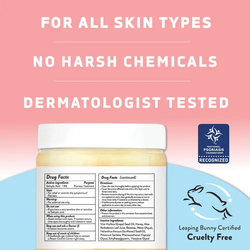 Vista 6 de PSORIASIS HONEY Crema renovadora de la piel, crema para eccema y dermatitis seborreica, tratamiento de psoriasis para aliviar la piel