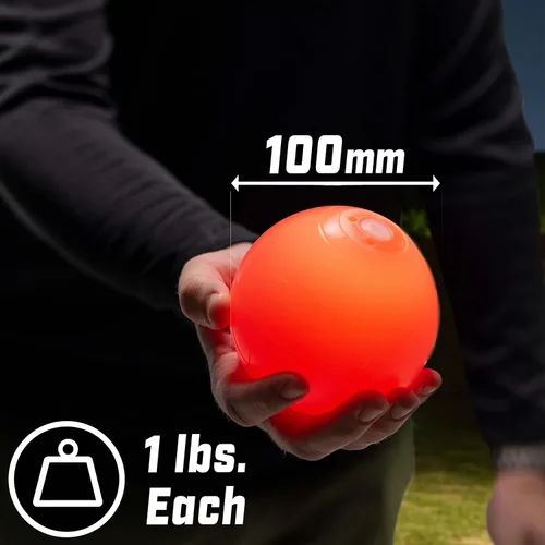 Vista 3 de GoSports LED Bocce Ball Game Set - Includes 8 Light Up Bocce Balls, Pallino, Case and Measuring Rope - Choose 85 mm or 100 mm