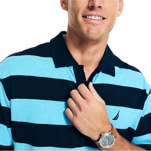 Vista 3 de Nautica Polo de ajuste clásico a rayas para hombre