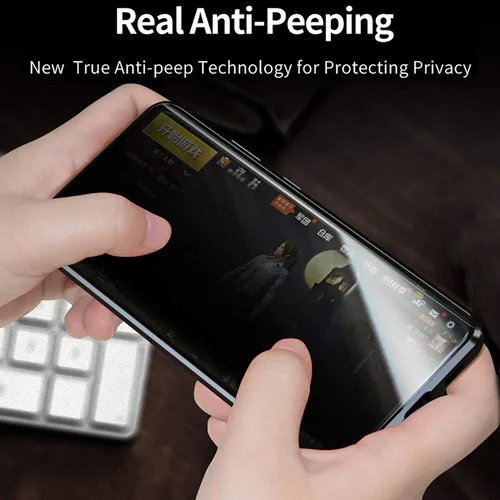 Vista 5 de Funda antiespía compatible con Galaxy S20 Ultra Magnética, absorción magnética de doble cara, protector de pantalla de privacidad para Samsung