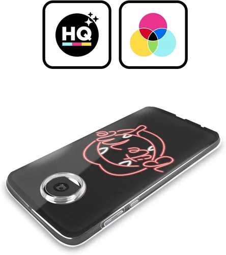 Vista 2 de Head Case Designs Funda de gel suave con licencia oficial de Bebe Rexha Neon Bite Me Key Art compatible con Moto E7 Power/Moto E7i Power