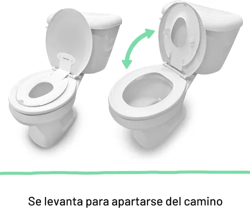 Vista 3 de Ingenuity: Asiento de orinal Flip & Sit de Ingenuity (Blanco) – Asiento de entrenamiento para orinal fácil de instalar y quitar que se acopla al