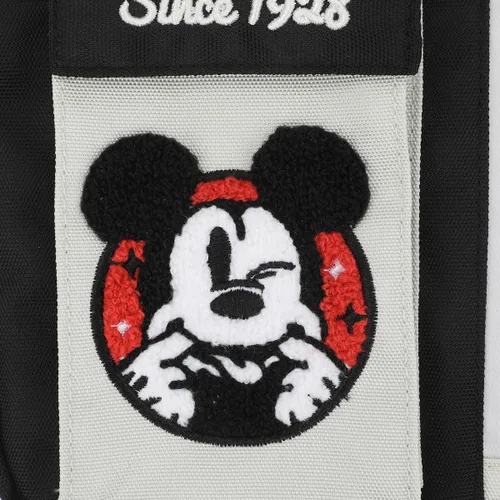 Vista 6 de Disney Mickey Mouse Classic Silly Mickey Face - Mini bandolera para adultos, color negro, Multi colorido