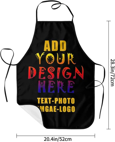 Vista 2 de Delantal personalizado personalizado para mujeres y hombres, delantales de cocina para cocinero, nombre personalizado, texto, logotipo, imagen