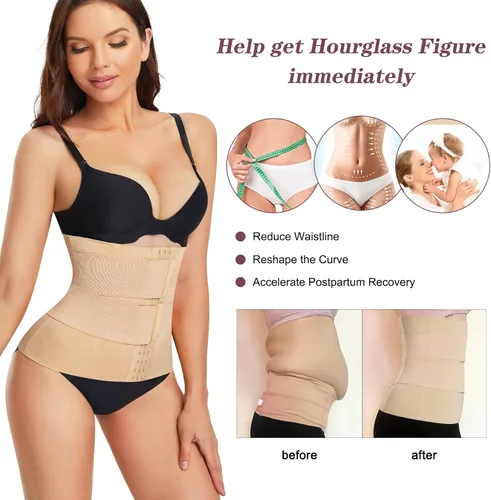 Vista 2 de RDSIANE Entrenador de cintura para mujer, moldeador de cuerpo, control de abdomen, faja deportiva debajo del busto, corsé para entrenamiento