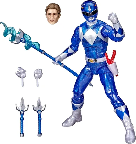 Vista 4 de Power Rangers Lightning Collection F2352 - Figura de acción coleccionable Mighty Morphin Metallic Black Ranger de 6 pulgadas con accesorios