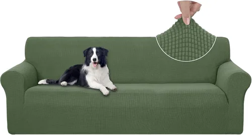 Vista 112 de U-NICE HOME Funda para sofá biplaza elástica, cubierta para sofá, funda para sillón, protector de muebles para sofá con 2 cojines, funda para sofá