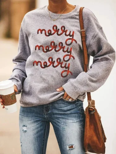 Vista 2 de Barlver Suéteres de forro polar de Navidad para mujer, sudaderas mullidas de manga larga con gráficos navideños