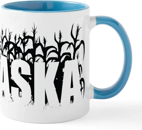 Vista 65 de CafePress I Love Nebraska Taza de café de cerámica de 11 oz (11.0 fl oz)