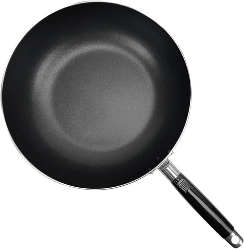Vista 3 de Sartén antiadherente de aluminio de 13,5 '' para cocinar la sartén del wok de la cacerola del huevo