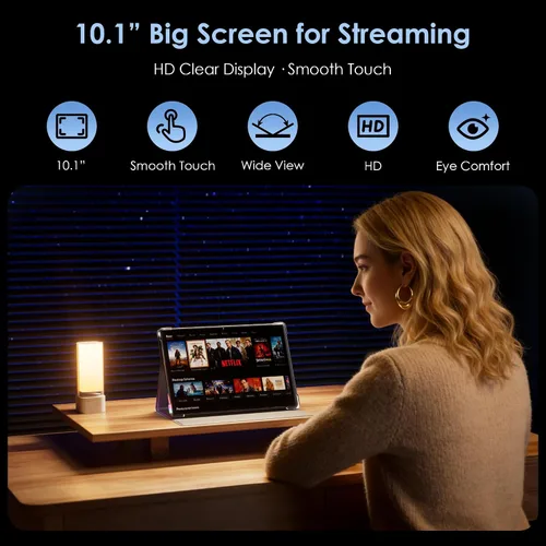 Vista 3 de Tableta 2026 con Android 15 de 10 pulgadas con teclado de 30 GB de RAM + 128 GB de ROM (expansión de 1 TB), pantalla IPS, procesador octa-core