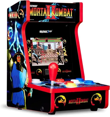 Vista 8 de Arcade1Up Pac-Man Countercade Countertop Arcade Machine with 3 Retro Games, 7" LCD Screen and Full Size Real Feel Joysticks and Buttons, Pantalla