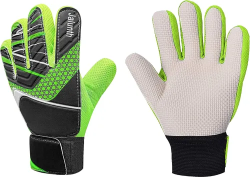 Vista 8 de Jalunth Guantes de Portero de Fútbol para Niños y Jóvenes, Guantes de Guardameta Jugador de Campo para Niños y Niñas, Palma de Látex Antideslizante