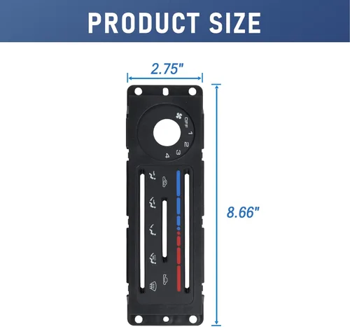 Vista 5 de DICMIC Panel de control del calentador Interior Trim para Mazda Miata 1990-1997 Replace# NA01-61-C04A