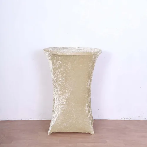 Vista 7 de Efavormart - Funda para mesa de cóctel, color beige
