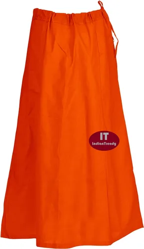 Vista 5 de Indian Trendy Sari Enagua de Algodón Cosida Cintura Ajustable Sari Enagua Forro Falda