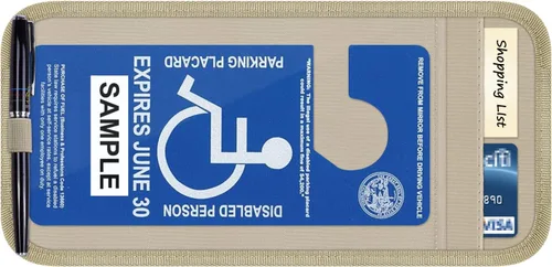 Vista 10 de Wisdompro - Soporte para cartel de discapacitados para automóvil, protector de letrero de estacionamiento para discapacitados para visera solar