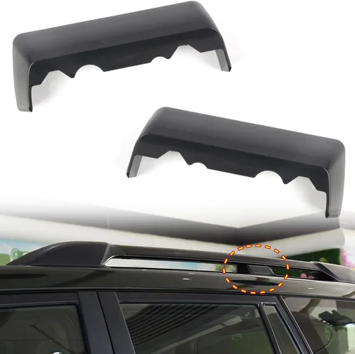 Vista 5 de ITrims Accesorios de coche para Toyota Prado J150 2010-2022 portaequipajes de extremo de riel protector de equipaje central de carga cubierta