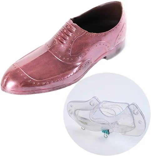 Vista 7 de Botas de tacón alto 3D para mujer, molde de chocolate, zapatos de aguja de cuero, molde de policarbonato de plástico para fondant, dulces