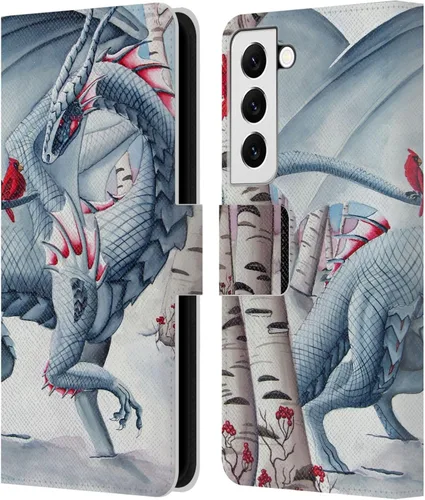 Vista 246 de Head Case Designs Officially Licensed Carla Morrow Galactic Entrancement Dragons Leather Wallet Case Compatible with Samsung Galaxy A07 4G