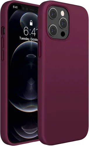 Vista 25 de Miracase Funda diseñada para iPhone 13 Pro Max con protector de pantalla, [forro de microfibra suave antiarañazos], funda protectora de silicona