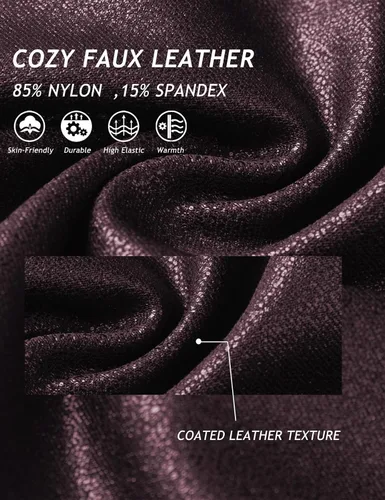 Vista 3 de Tapata Leggings de piel sintética de 252729 pulgadas para mujer, cintura alta, pantalones pequeños para entrenamiento