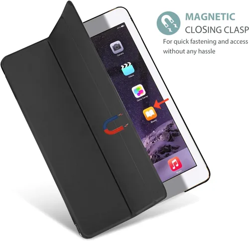 Vista 7 de ProCase Funda Inteligente para iPad Air 2 2014, Funda Protectora con Soporte Ultra Delgada y Ligera con Tapa Trasera Translúcida Esmerilada