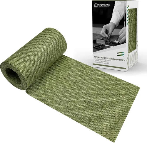 Vista 23 de KING MOUNTAIN Parche de lona para planchar, 3 x 60 pulgadas, parche de reparación de tela 100% algodón impermeable, utilizado para varios sofás