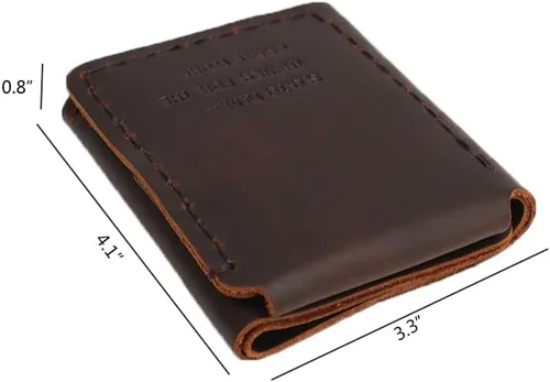 Vista 7 de ztellhim The Secret Life of Walter Mitty - Billetera de cuero genuino triple para hombre, billetera de cuero vintage hecha a mano para hombre, cuero