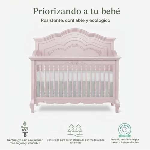 Vista 9 de evolur Aurora 5-in-1 Convertible Crib